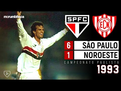 São Paulo 6x1 Noroeste - 1993 - RAÍ, CAFU, PALHINHA E MULLER EM MAIS UMA GOLEADA DE UM TIME MÁGICO!