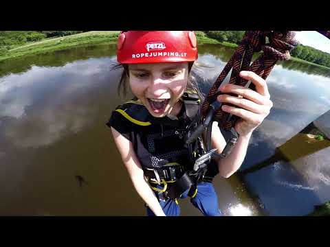 Kornelija Petkutė, Šuolis su virve @ Baltosios Rožės tiltas, Alytus www ropejumping lt