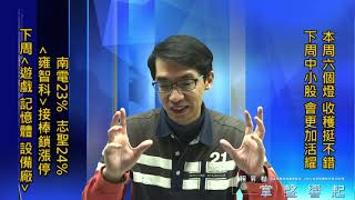 【掌聲響起】#賴昇楷 0108 - 本周六個燈，收穫很不錯，下周行情這樣看，「三大族群」有賺頭；《雍智科》鎖漲停；《志聖》+24%已經獲利一半；《南電》+23%後還有戲嗎? (圖)