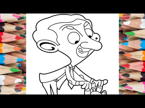 Coloring Cartoon Mr. Bean | Coloring Pages - Coloring Book