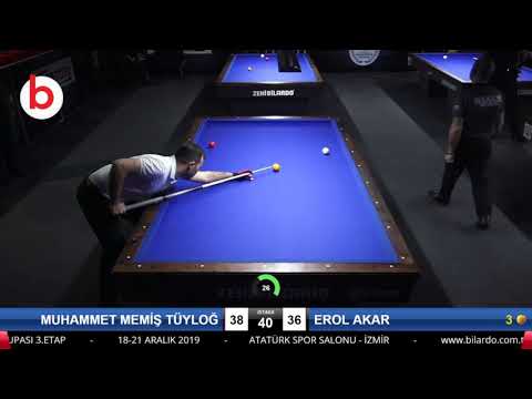 MUHAMMET MEMİŞ TÜYLOĞLU & EROL AKAR Bilardo Maçı - 2019 TÜRKİYE KUPASI 3.ETAP-FİNAL 1/16