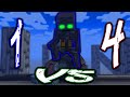 Wither Skeleton Epic Fighting 1 VS 4 Minecraft Animation