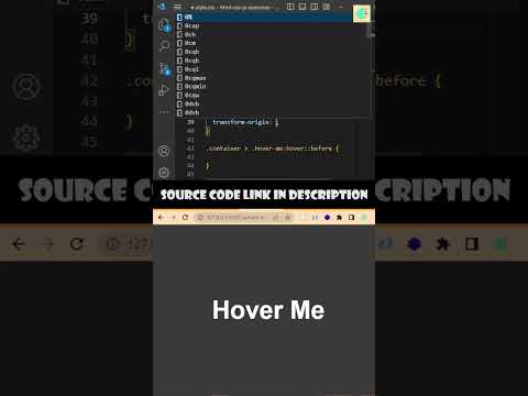 Sample Hover Me Effect With Css Html Css Tutorial Codeismine Shorts