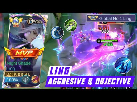 LING FASTHAND VS FANNY! HARD GAME CARRY THE TEAM! GLOBAL LING SOLO RANK - MOBILE LEGENDS