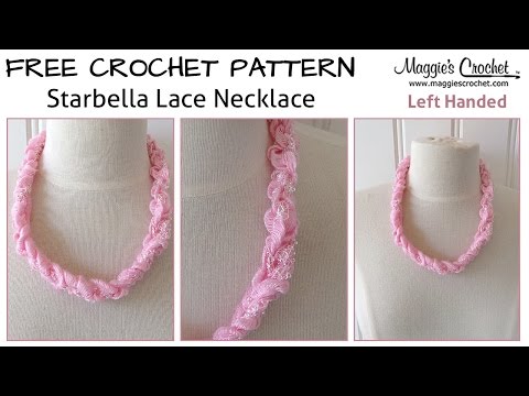Starbella Lace Necklace Free Crochet Pattern - Left Handed