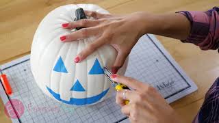 Using Oramask to Stencil and Carve a Pumpkin
