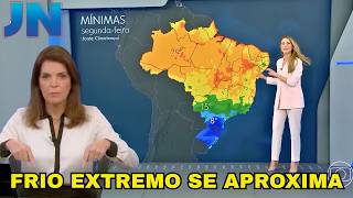 📉 CUIDADO HOJE: Massa polar traz frio intenso, geada e chuvarada | Previsão do Tempo Jornal Nacional