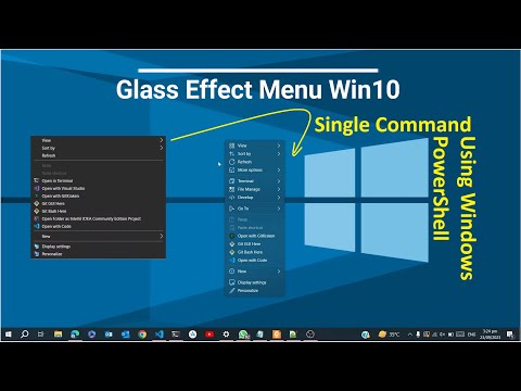 Transparent Right Click Menu | Win 10 | Win 11 |- Glass Effect