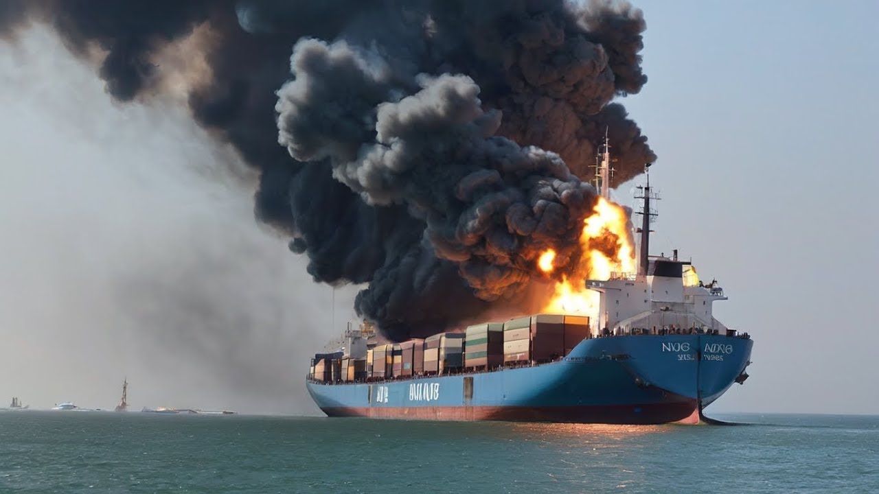 1 minute ago! Ukrainian HIMARS M142 blows up cargo ship with helicopter