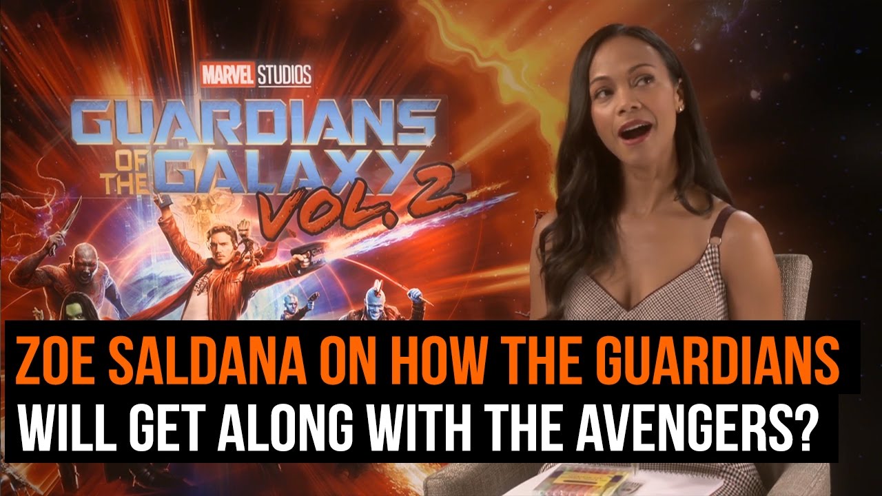 Zoe Saldana on how the Guardians of the Galaxy and The Avengers will get along - YouTube