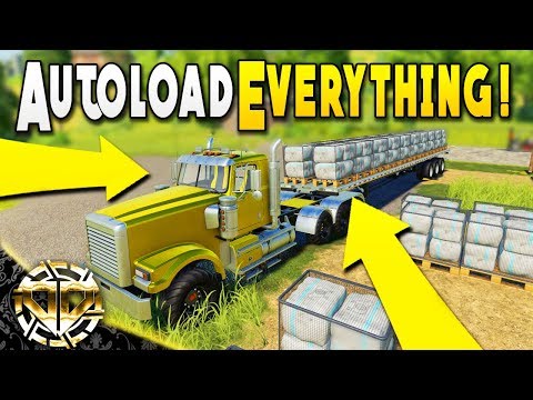 AUTOLOAD EVERYTHING : EGGS, COTTON, BALES, PALLETS ALL IN ONE - Farming Simulator 19 Gameplay