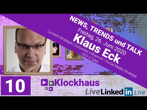 KlockhausLive Episode 10 - Mein LiveVideo Format für PR und Marketing mit Klaus Eck