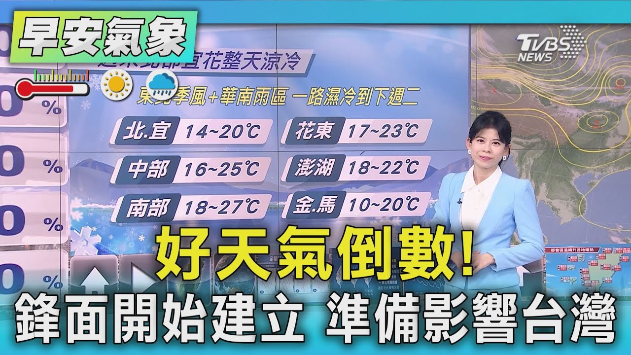 天氣/好天氣倒數!鋒面開始建立 準備影響台灣