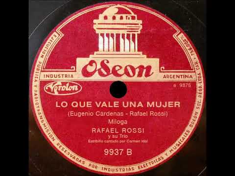 RAFAEL ROSSI-Lo que vale una mujer, milonga (R. Rossi-E. Cárdenas)-Odeon 9937-B (e 9875)-4/4/1939