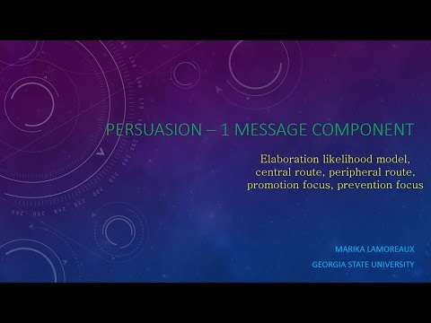 說服力1：資訊部分 (Persuasion 1: message component)