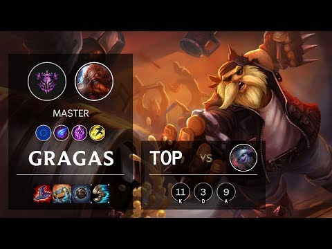 Gragas Top vs Tristana - EUW Master Patch 10.11