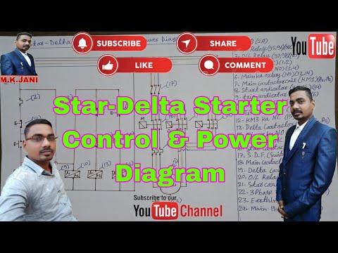 Star-Delta Starter Control & Power Diagram