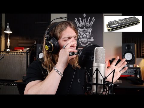 WILL WILDE PLAYS THE LUCKY 13 BASS-BLUES HARMONICA ... Chord Rhythm and Soloing!