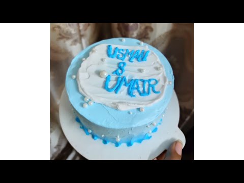 My first order cake||sky blue birthday cake decoration for boy #cakedecorating #cakedesign #cake