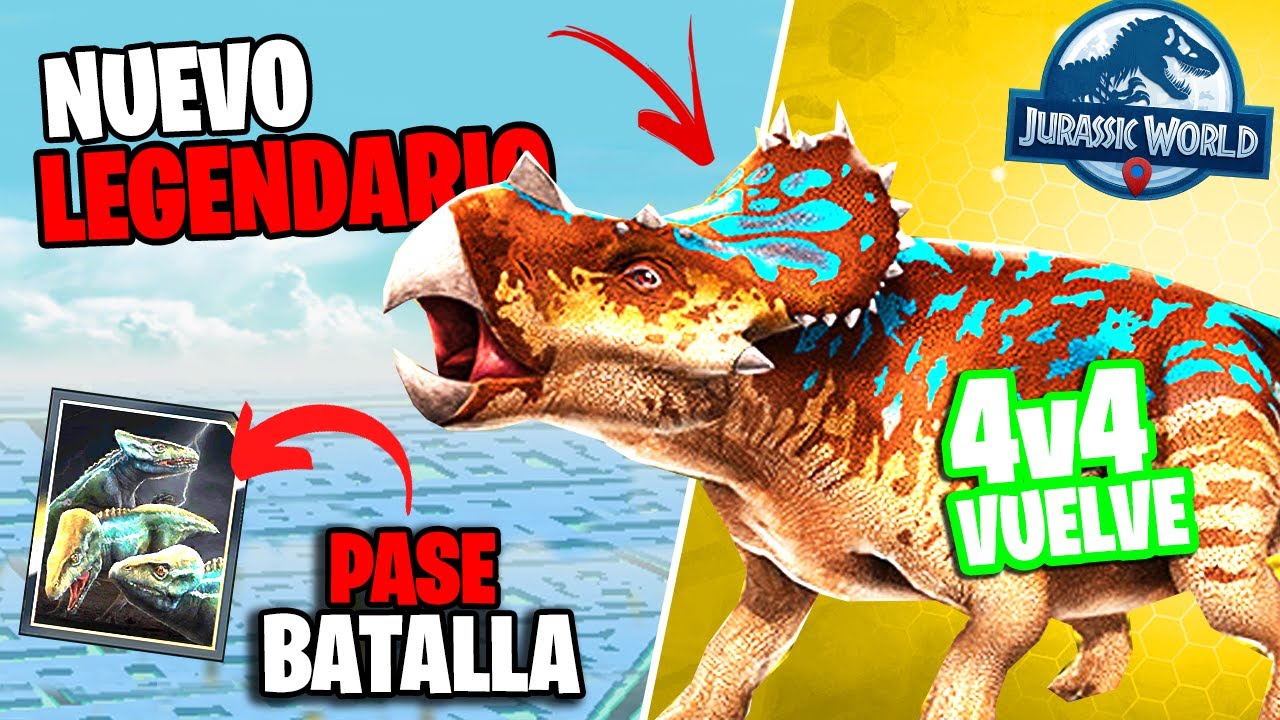 CENTROCERATOPS NUEVO DINOSAURIO LEGENDARIO, PASE de BATALLA y EVENTO 4v4 Jurassic World Alive