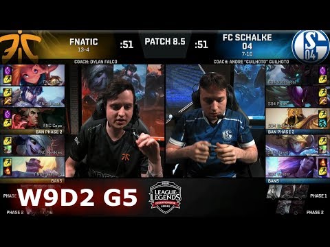 Fnatic vs FC Schalke 04 | Week 9 Day 2 of S8 EU LCS Spring 2018 | FNC vs S04 W9D2 G5