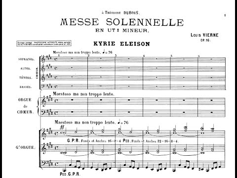 Louis Vierne - Messe Solennelle - (Score Video)