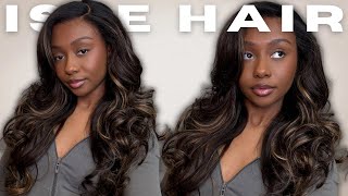 THIS WIG CAME LIKE THIS! 😍 | Pre Layered Brown Balayage Glueless Wig Install | Ft. ISee Hair