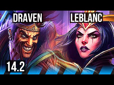 DRAVEN vs LEBLANC (MID) | 7 solo kills, 600+ games | KR Challenger | 14.2