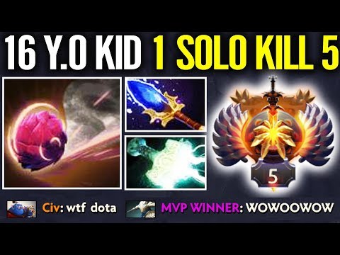 WTF!? Solo RAMPAGE - Pangolier Scepter 7.22 Dota 2 Amazing Game