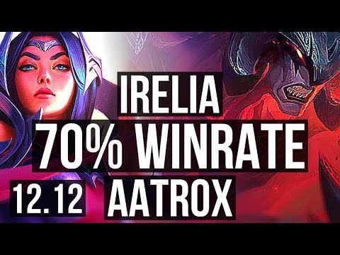IRELIA vs AATROX (TOP) | 9 solo kills, 70% winrate, Legendary, 14/3/1 | EUW Master | 12.12