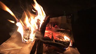 キャンプ場でソロ焚き火