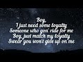 Ann Marie Ft Yung Bleu Ride For Me Lyrics