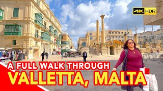 VALLETTA MALTA (Full tour of Valetta the capital city of Malta - filmed in HDR)