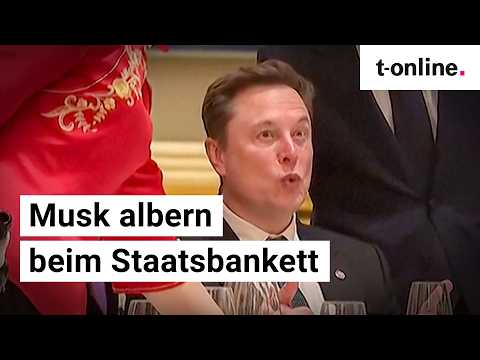 Video Thumbnail: Elon Musk albert bei Treffen mit Xi Jinping herum