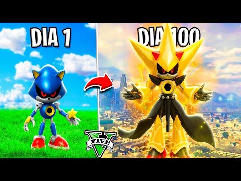 Sobrevivi 100 dias como Metal Sonic no GTA 5! (mod do filme do Sonic)