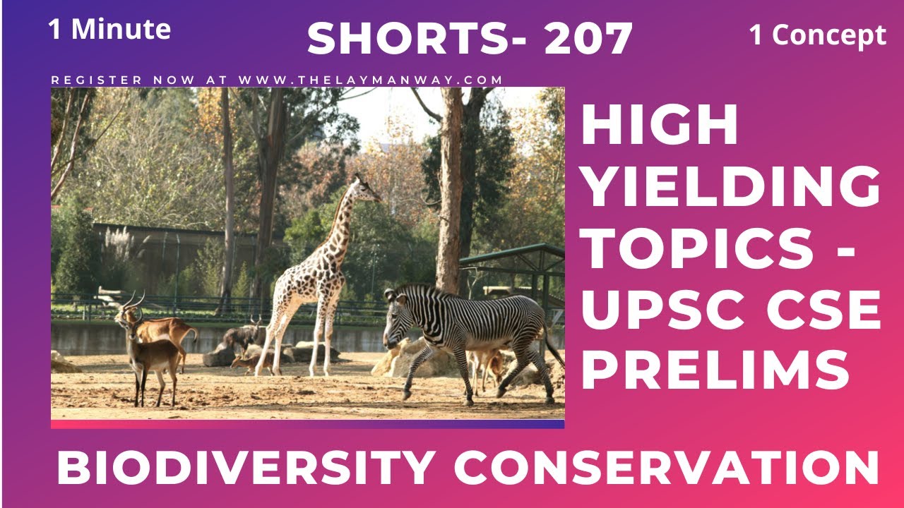 Ex-Situ & In-Situ Conservation methods of Biodiversity #ias #civilservices #environment #psc #shorts