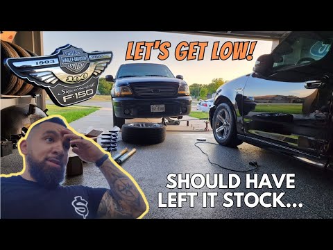Lowering my 2003 Harley F-150. Suspension Upgraded 🤔 Dropped ✔️