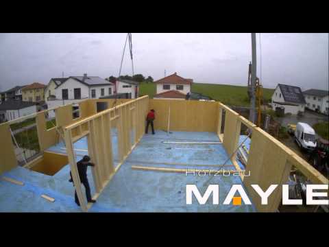 Ein Holzbau Mayle Holzhaus entsteht