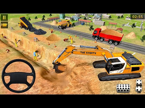 👷🏻City Road Construction Simulator 🚧 - Heavy JCB Games 2026 - Android Gameplay