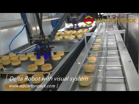 WIN-WIN PACK 3 Delta robots pick & place cakes/Automatic robot hands sorting picking machine