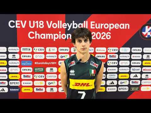 Tommaso Gallinella al termine di Italia-Slovenia 3-1