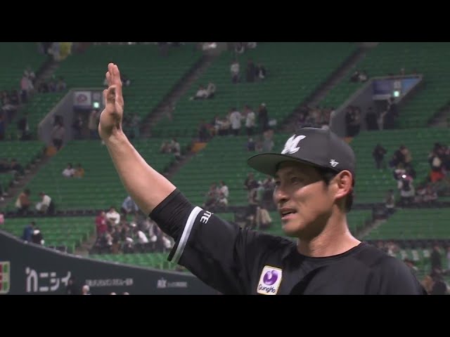 マリーンズ・荻野貴司選手ヒーローインタビュー 4月3日 福岡ソフトバンクホークス 対 千葉ロッテマリーンズ