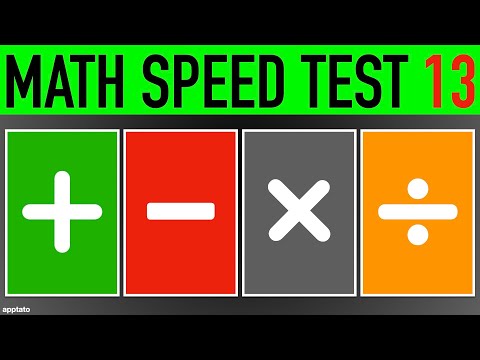 Math Speed Test #13 (25 Problems) - Addition Subtraction Multiplication Division Mental Maths Drill