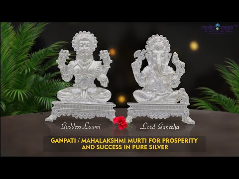 Ganpati / Mahalakshmi Murti for Prosperity and Success in Pure Silver video
