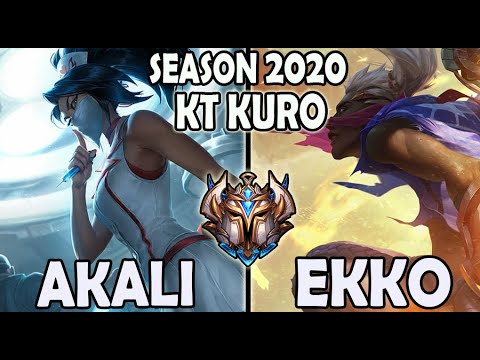 Akali vs Ekko MID [ Kuro ] Lol Challenger Korea