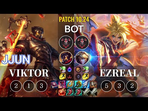 GRF jjun Viktor vs Ezreal Bot - KR Patch 10.24