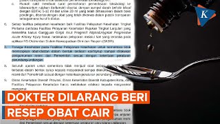 Kemenkes Larang Dokter-Apotek Resepkan Obat Cair untuk Sementara Waktu