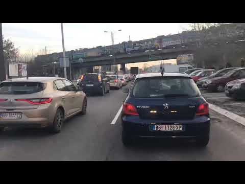 Linija 601 Savski trg (žel.stanica) - Surčin time lapse Beograd