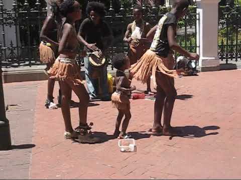 Zulu young musicians play at Cape Town, South Africa. Dec, 2010