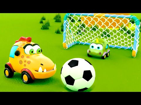 Monster Cars play football. Cars games for kids. New episodes of car cartoons for kids.